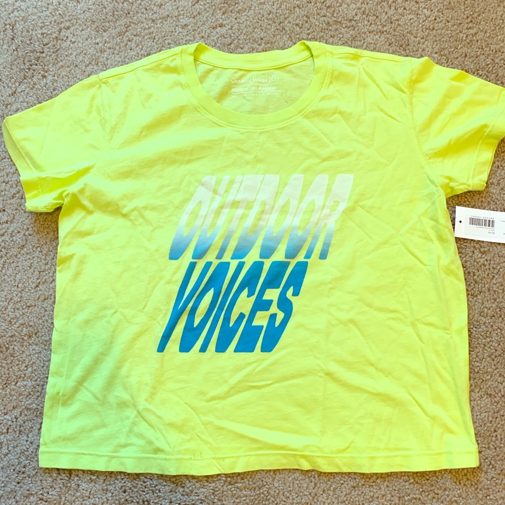 Brand new outdoor voices cropped athletic shirt